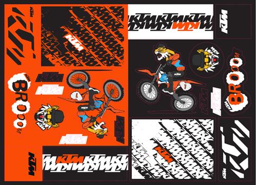 PLANCHE STICKERS KTM TEAM GRAPHIC 21