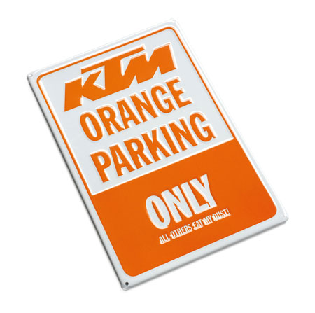 PLAQUE PARKING METAL KTM