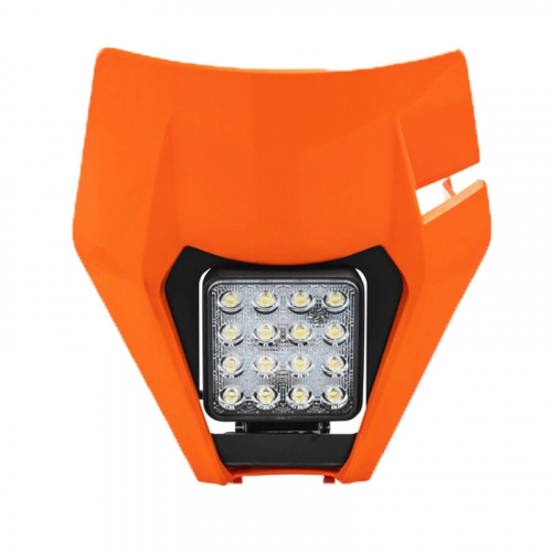 PLAQUE PHARE LED COMPLETE ORANGE KTM 250/300 EXC TPI 18-19/ EXC-F 17-19/ 250/300 EXC 17-19