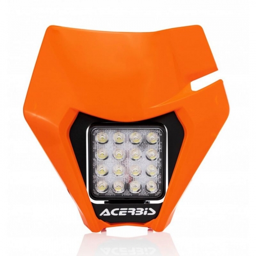 PLAQUE PHARE LED COMPLETE ORANGE KTM 250/300 EXC TPI 20-22/ EXC-F 20-22