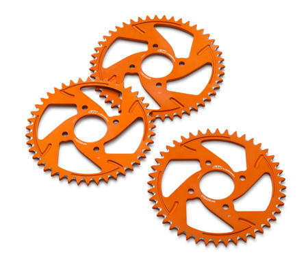 rear sprocket aluminium orange