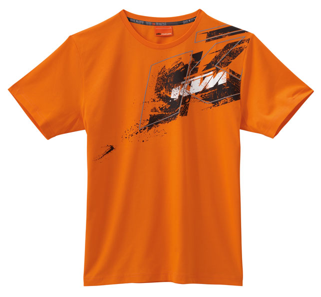 splatter tee orange