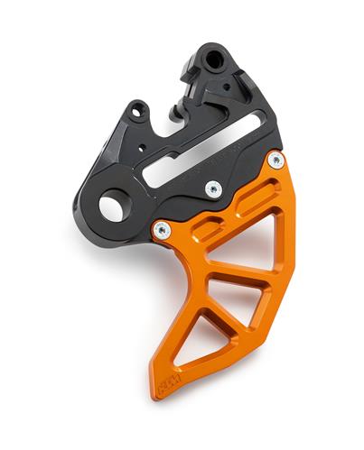 SUPPORT ETRIER FREIN PROTECTION DISQUE FREIN AR ORANGE KTM SX 04-12/EXC 04-18