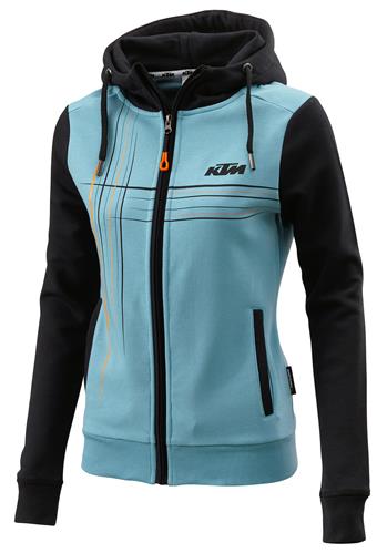 SWEAT CAPUCHE ZIPPE FEMME KTM STRIPE 17