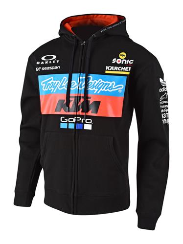 SWEAT ZIPPE CAPUCHE TEAM KTM TROY LEE DESIGNS NOIR