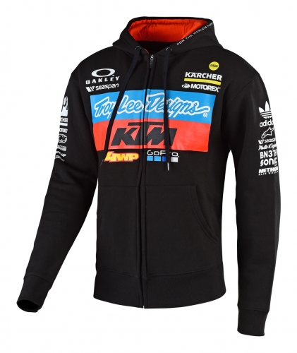 SWEAT ZIPPE CAPUCHE TEAM KTM TROY LEE DESIGNS NOIR 19