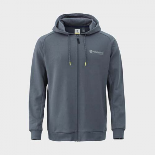 SWEATSHIRT CAPUCHE ZIPPE HUSQVARNA MOTORCYCLES RAILED GRIS