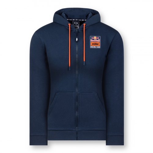 SWEATSHIRT ZIPPE CAPUCHE FEMME RED BULL KTM RACING TEAM BACKPRINT NAVY