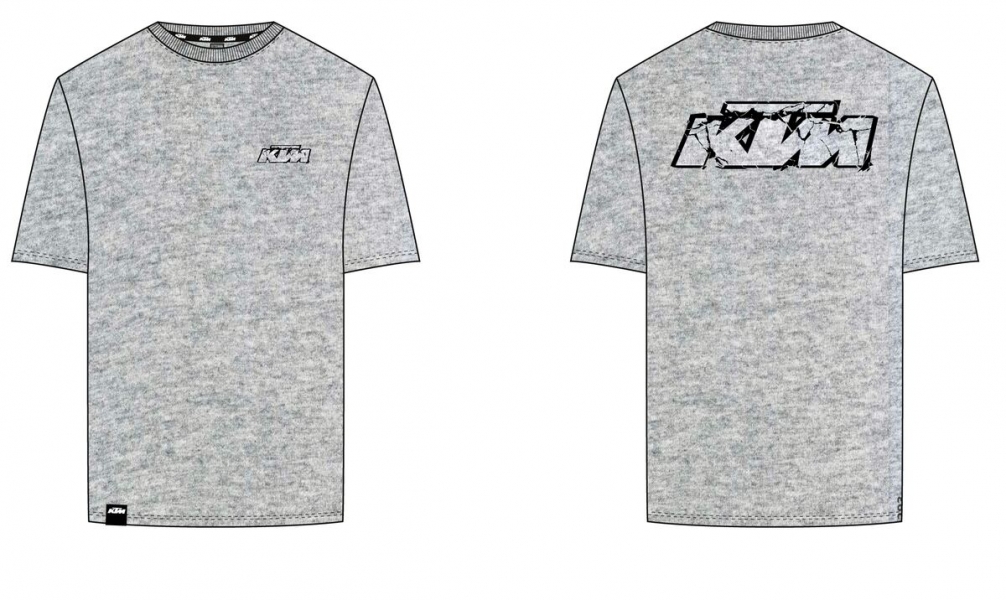 T-SHIRT KTM LOGO LIGHT GREY MELANGE 26