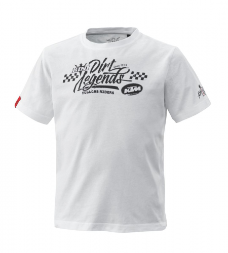 TEE SHIRT ENFANT KTM KINI RED BULL DIRT SCRIPT BLANC