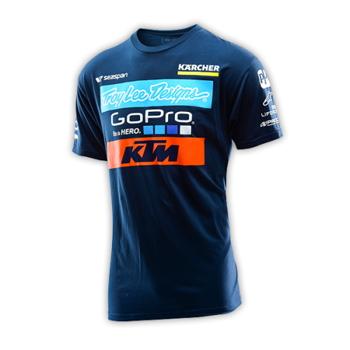 TEE SHIRT ENFANT TEAM KTM TROY LEE DESIGNS GOPRO NAVY