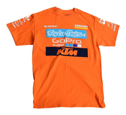 TEE SHIRT ENFANT TEAM KTM TROY LEE DESIGNS GOPRO ORANGE