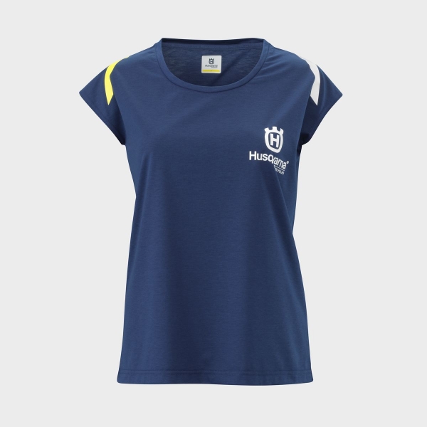 TEE SHIRT FEMME HUSQVARNA MOTORCYCLES TEAM BLEU