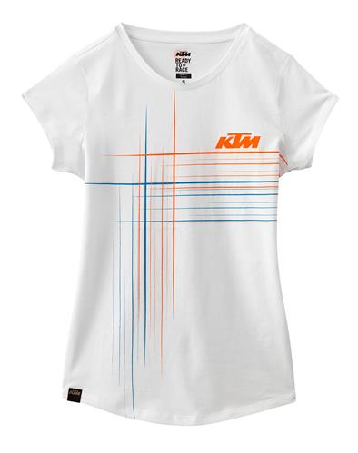 TEE SHIRT FEMME KTM LINES BLANC