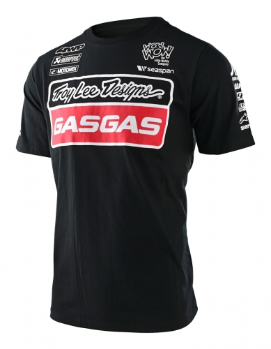 TEE SHIRT GASGAS TROY LEE DESIGNS TEAM NOIR