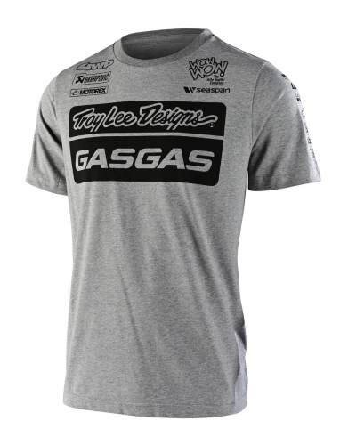 TEE SHIRT GASGAS TROY LEE DESIGNS TEAM GRIS