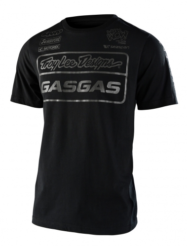TEE SHIRT GASGAS TROY LEE DESIGNS TEAM NOIR/GRIS