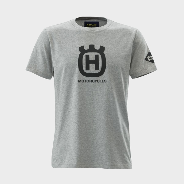 TEE SHIRT HUSQVARNA MOTORCYCLES REPLAY GRIS