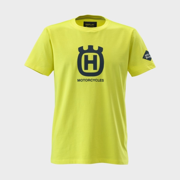 TEE SHIRT HUSQVARNA MOTORCYCLES REPLAY JAUNE