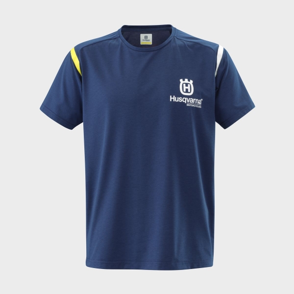 TEE SHIRT HUSQVARNA MOTORCYCLES TEAM BLEU