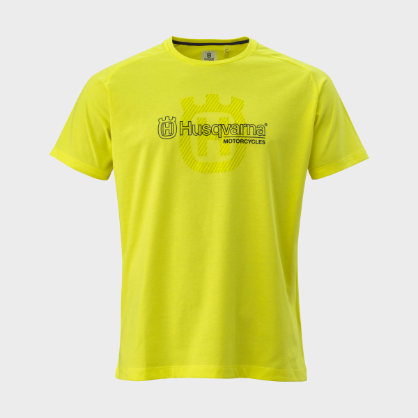 TEE SHIRT HUSQVARNA MOTORCYCLES ORIGIN JAUNE