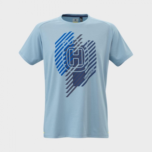 TEE SHIRT HUSQVARNA MOTORCYCLES REMOTE BLEU CLAIR