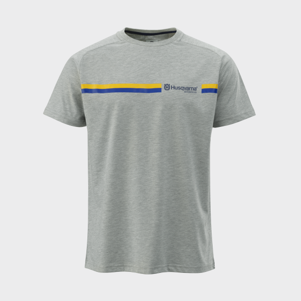 TEE SHIRT HUSQVARNA MOTORCYCLES HERITAGE GRIS