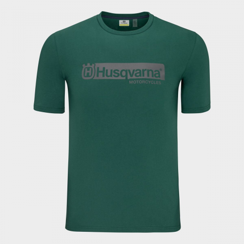 TEE SHIRT HUSQVARNA MOTORCYCLES ORIGINE VERT