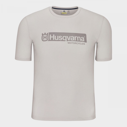 TEE SHIRT HUSQVARNA MOTORCYCLES ORIGINE GRIS CLAIR