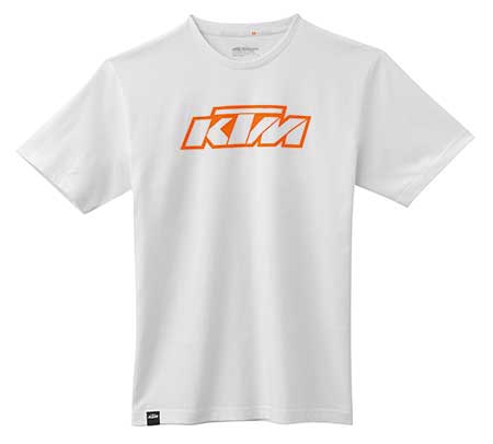 TEE SHIRT KTM SX LOGO BLANC