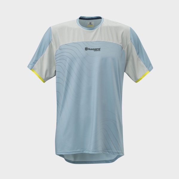 TEE SHIRT SPORT HUSQVARNA MOTORCYCLES ACCELERATE FUNCTIONAL BLEU CLAIR