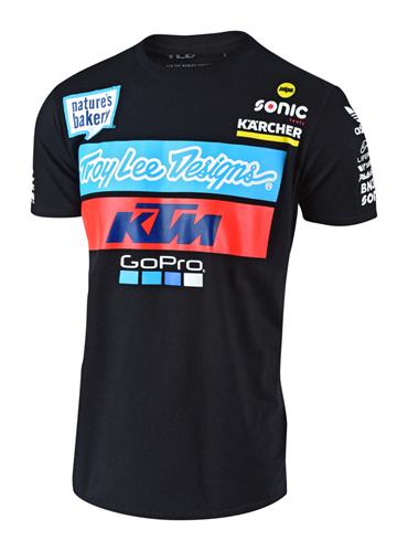 TEE SHIRT TEAM KTM TROY LEE DESIGNS NOIR