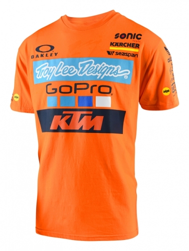 TEE SHIRT TEAM KTM TROY LEE DESIGNS GOPRO ORANGE