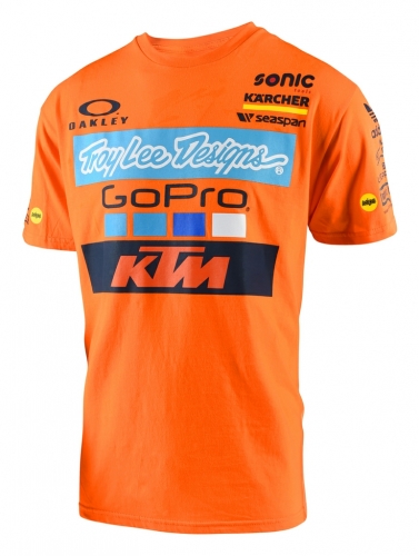 TEE SHIRT TEAM KTM TROY LEE DESIGNS GOPRO ORANGE