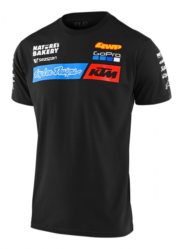 TEE SHIRT TEAM KTM TROY LEE DESIGNS NOIR 21