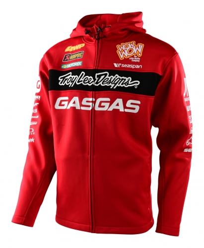 VESTE SOFTSHELL GASGAS TROY LEE DESIGNS TEAM PIT ROUGE